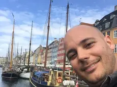 Manuel Giuge in un selfie da Copenaghen