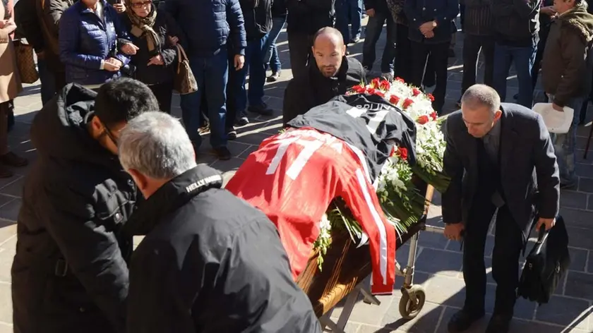Interpress/M.Tagliapietra Venezia 29.10.2014.- Funerale Bruno Cicogna. Chiesa Sant'Antonio, Lido di Venezia.