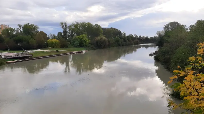 il Piave stamattina a San Donà (foto del sindaco Alberto Teso)