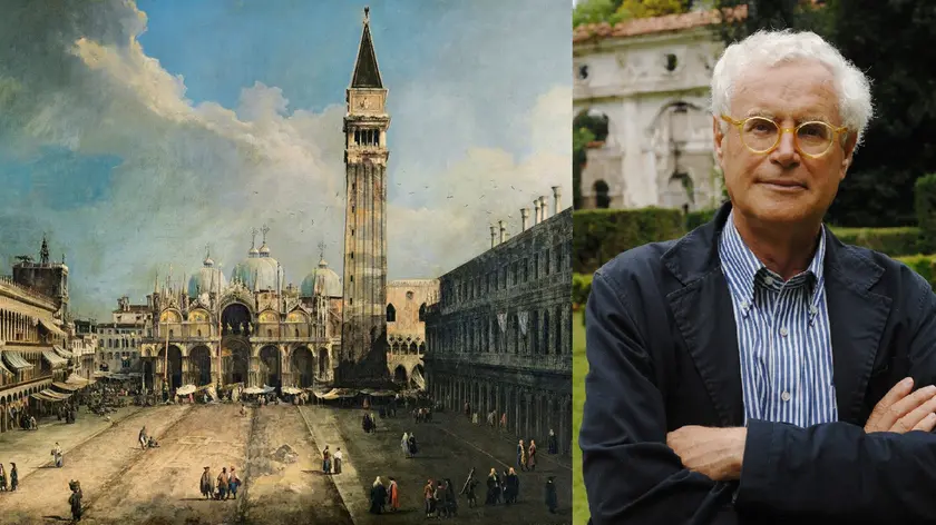 Piazza San Marco dipinta da Canaletto e lo storico Gianni Moriani