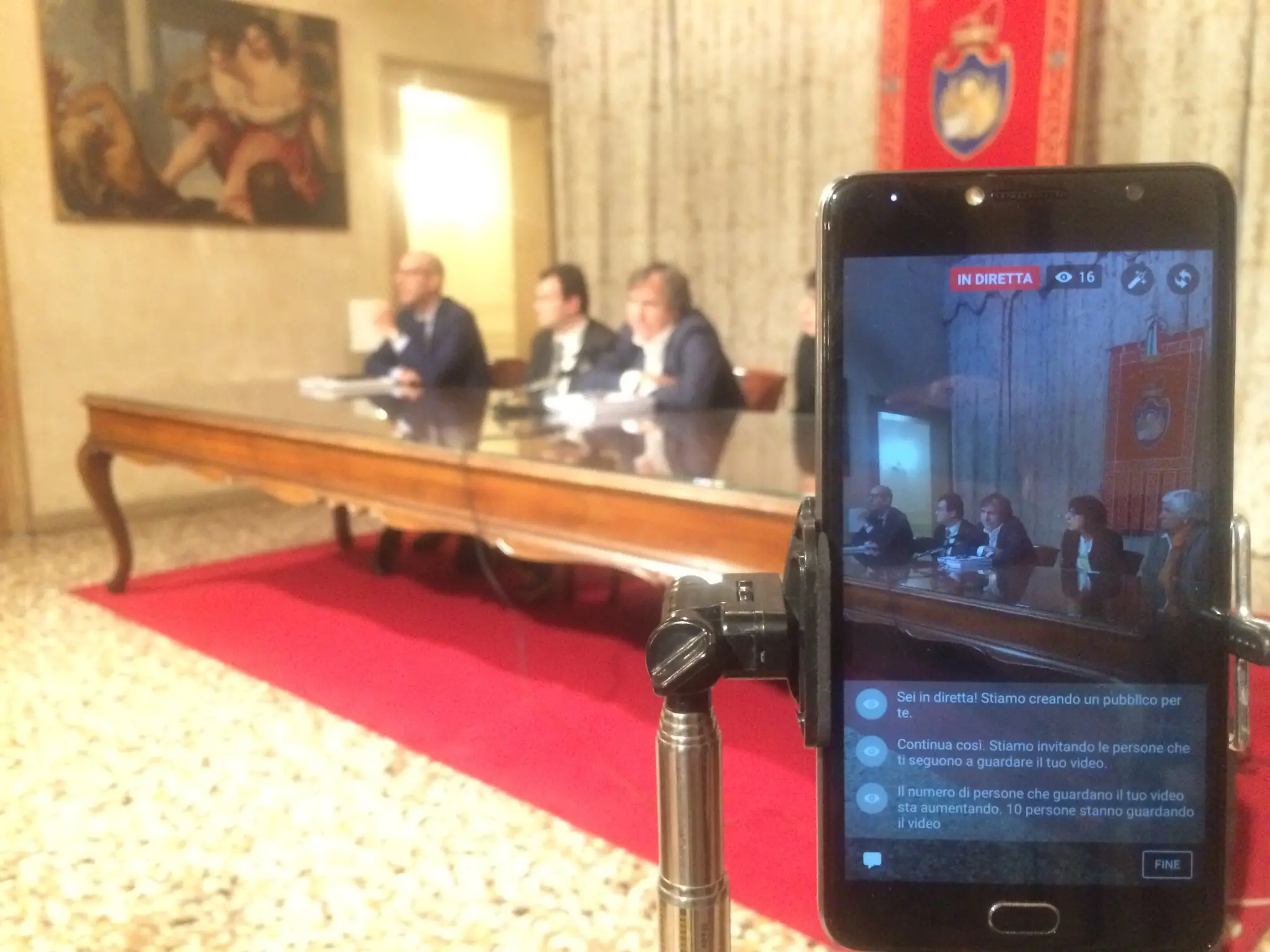 La conferenza stampa del sindaco Brugnaro e della sua giunta