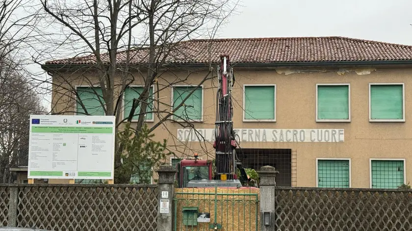 Il cantiere aperto all’ex asilo del Sacro Cuore di Marghera