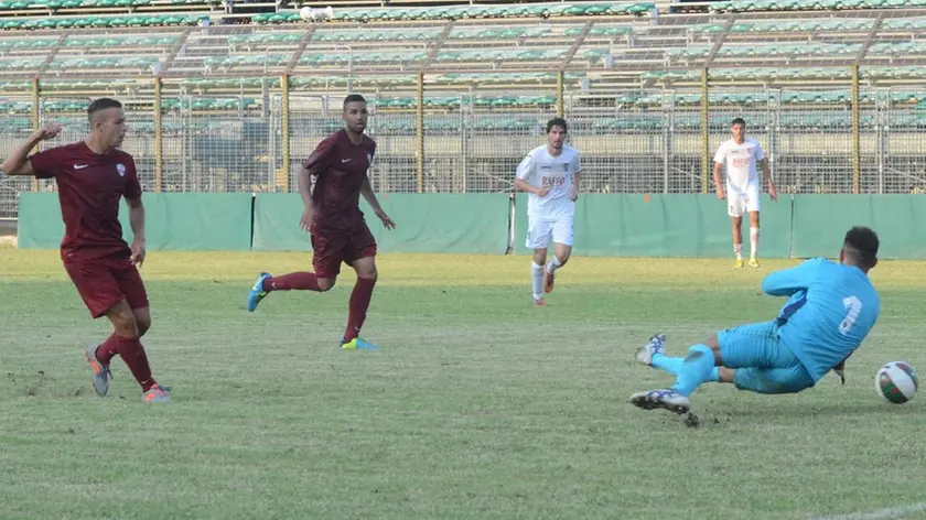 INTERPRESS/GF.TAGLIAPIETRA. 10.08.2014.- CALCIO, VENEZIA-TARANTO- GOL DI SIEGA