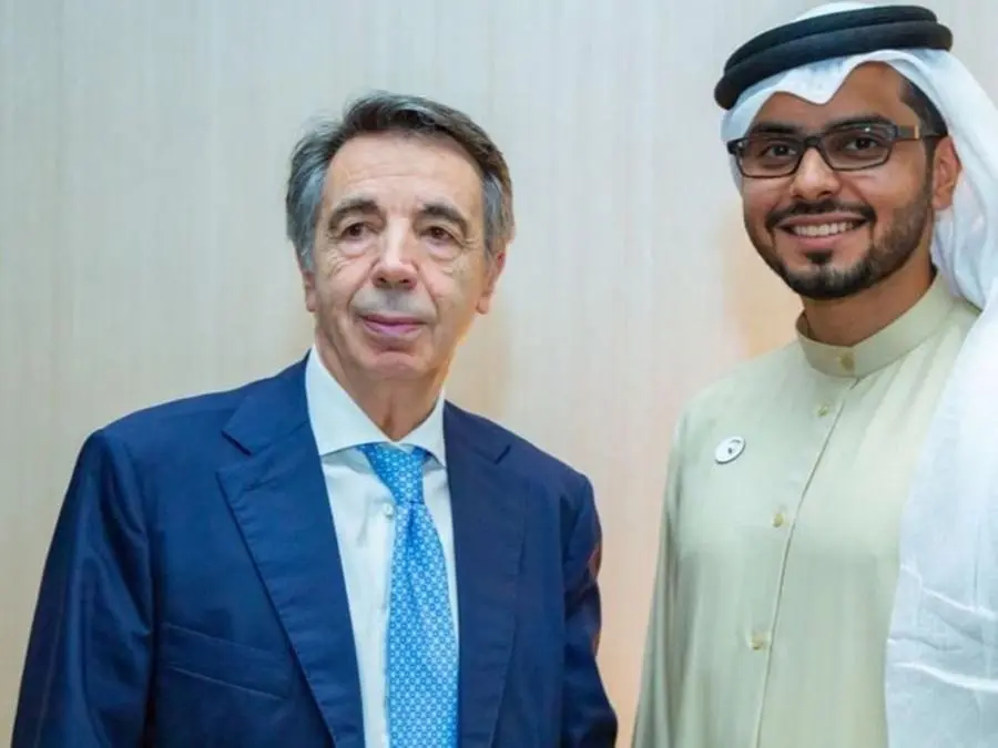 polo aeronautico. A sinistra, Camillo Perfido, amministratore delegato di Superjet International con il presidente del Fondo emiratino Markab, Abdullah Al Qubaisi