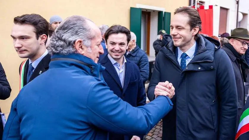 Alberto Villanova insieme al presidente Luca Zaia