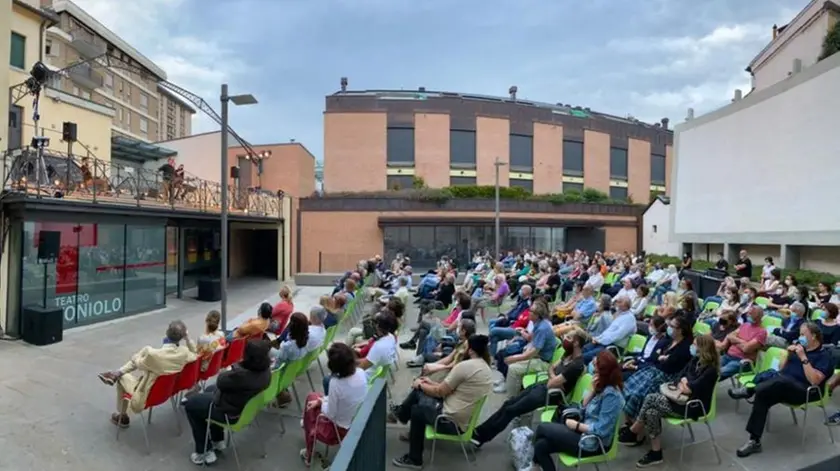 Piazzetta Malipiero durante una manifestazione