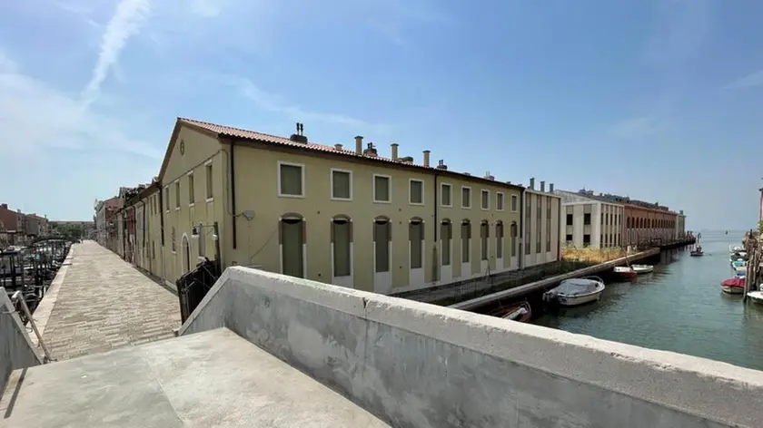 Le case quasi completate, nell'area dell'ex Scalera alla Giudecca