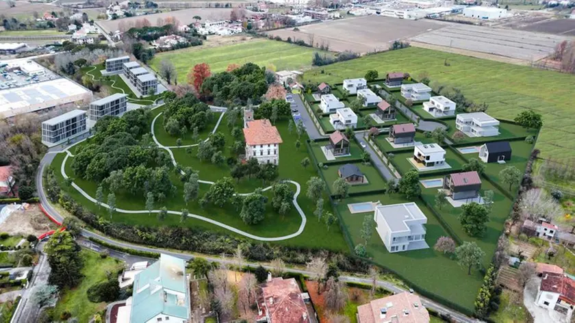 Il rendering del progetto per Borgo Ancillotto, a Mussetta di San Donà