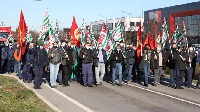 Manifestazione dei lavoratori Speedline