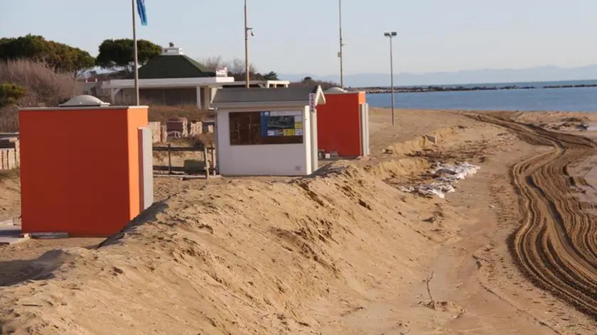 Danni da erosione sulla spiaggia di Jesolo