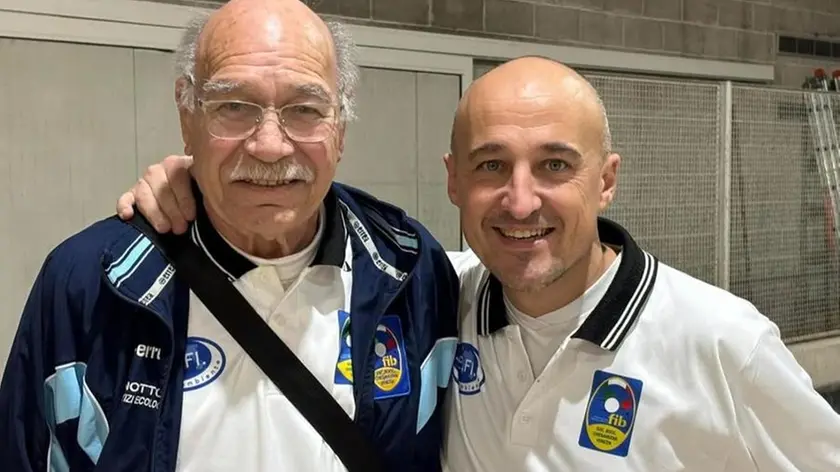 Roberto Trentin e Renato Salvador il giorno della gara a bocce