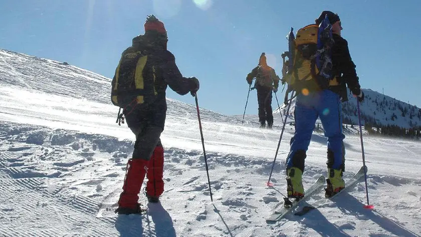 Sci d'alpinismo sul Nevegal