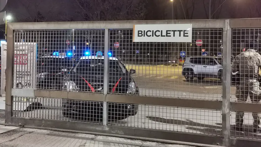 Il parcheggio del supermercato a Marghera