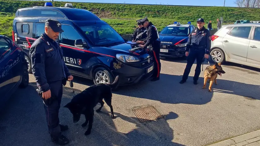 I carabinieri impegnati nel blitz antidroga