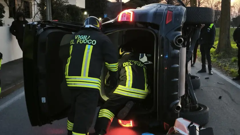 L'intervento di soccorso dei vigili del fuoco