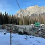 Il cantiere della pista da bob a Cortina