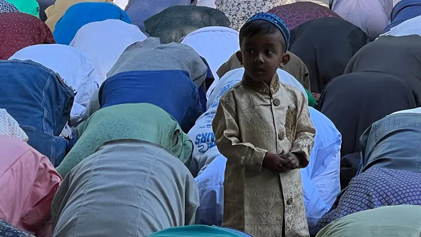 Preghiera del ramadan al parco Piraghetto di Mestre