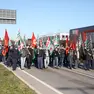 Ua manifestazione dei lavoratori della Speedline di Santa Maria di Sala