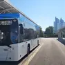 Uno dei bus 100% elettrici che è stato fermato