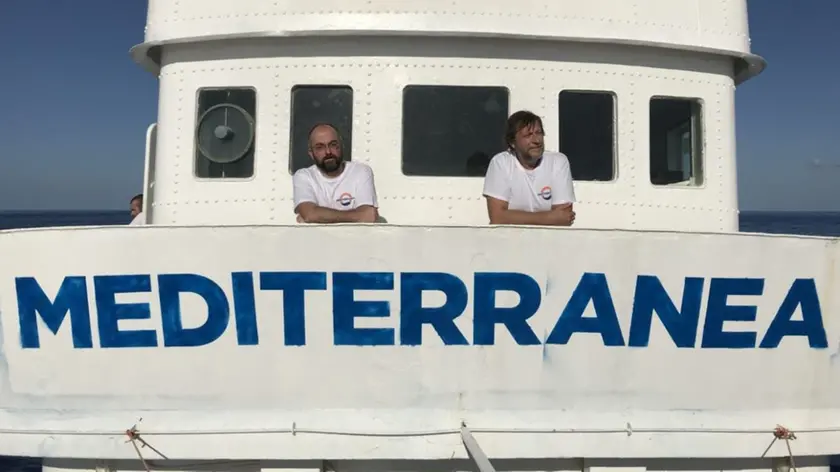 Beppe Caccia e Luca Casarini sulla nave Mediterranea acquistata per salvare vite umane nel Mar Mediterraneo