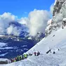 Il luogo dove la valanga ha travolto gli scialpinisti trevigiani