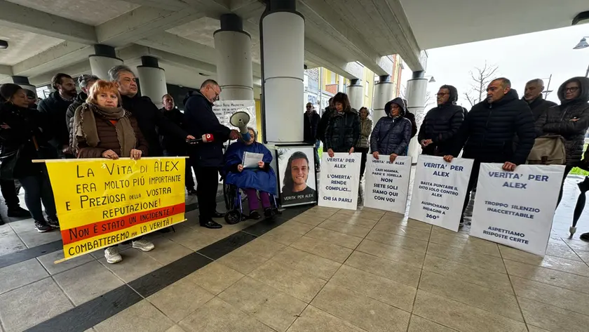 La manifestazione per Alex Marangon (foto Agenzia Pòrcile)