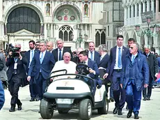 La visita di Papa Francesco a Venezia, il 28 aprile 2024 (foto Interpress)