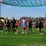I giocatori del Venezia sotto la curva del Penzo al termine della sfida col Milan (Foto Interpress)
