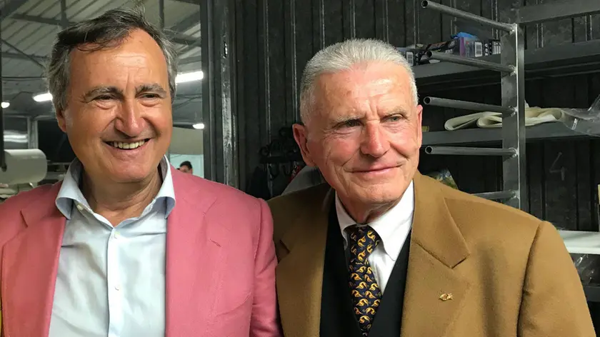 Bruno Lazzaro con il sindaco di Venezia Luigi Brugnaro