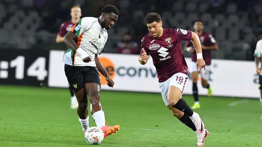 Un momento della partita Torino-Venezia (foto Editoriale Report)
