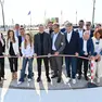 Il taglio del nastro della nuova rotatoria. Foto Petrussi
