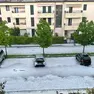 La grandinata a Mirano