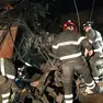 L'intervento dei soccorritori subito dopo l'esplosione alla centrale sul lago di Suviana