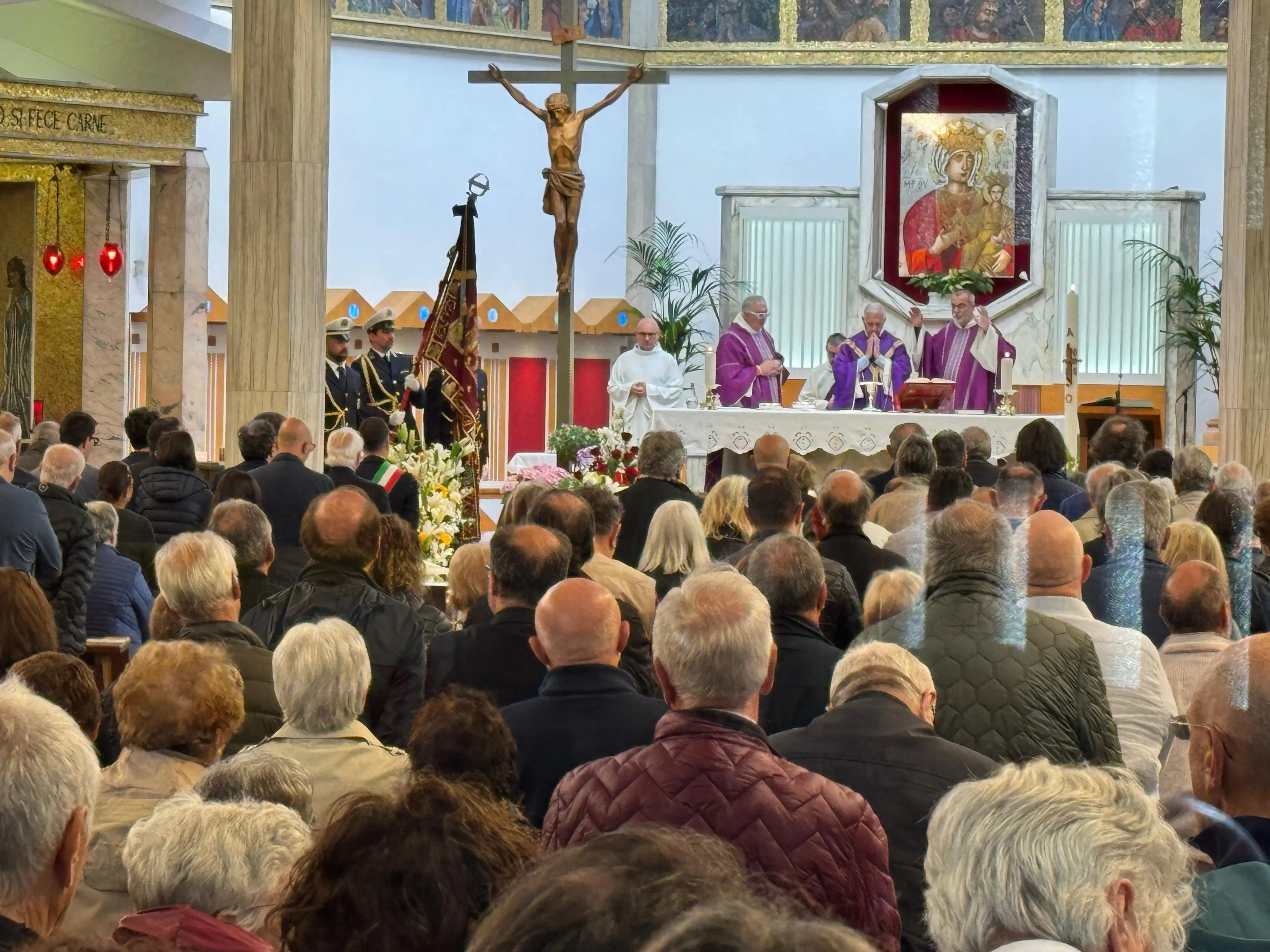 I funerali di Roberto Turetta a Marghera (Foto Porcile)