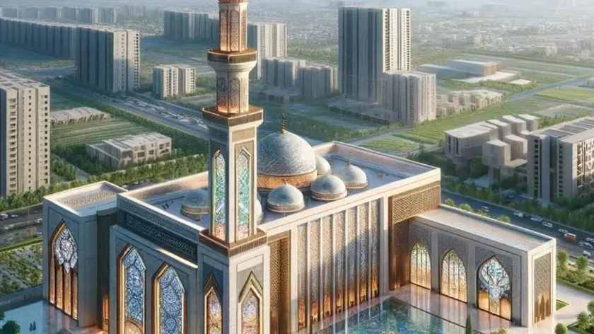 Un’immagine di come potrebbe essere la nuova moschea che la comunità bengalese vuole realizzare in via della Giustizia, al posto dell’ex segheria