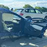 Una delle auto coinvolte nell'incidente tra Caorle e Eraclea (foto Bortoluzzi)