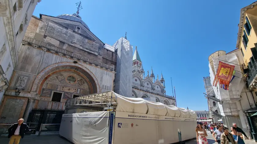 Il cantiere in Piazza San Marco
