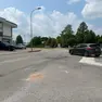 Il luogo dell'incidente all'incrocio tra via Galilei e via Michielon a Portogruaro