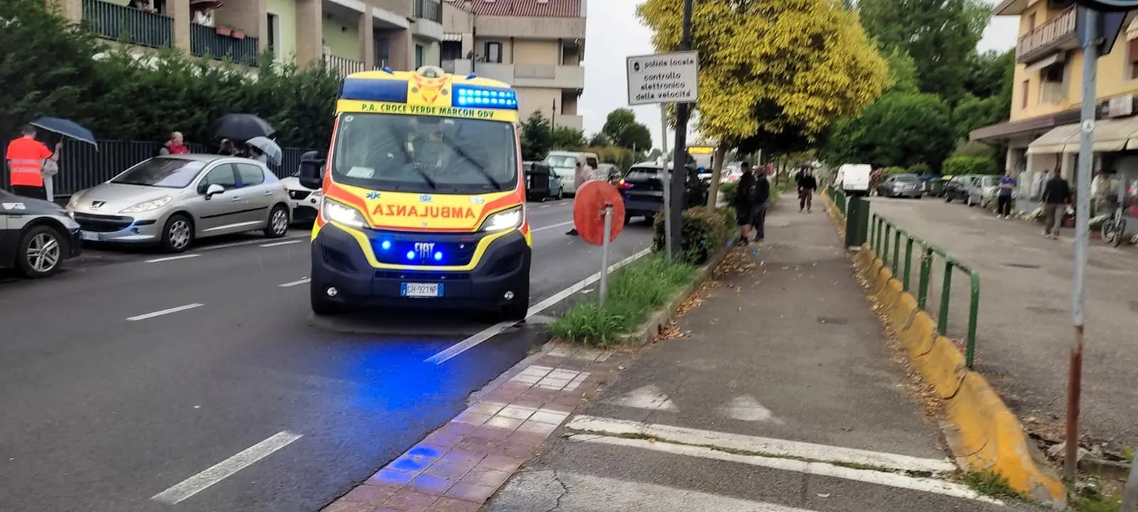 Il luogo in cui è stata investita la donna a Quarto d'Altino