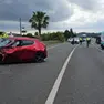L'auto a bordo della quale viaggiavano i coniugi vicentini