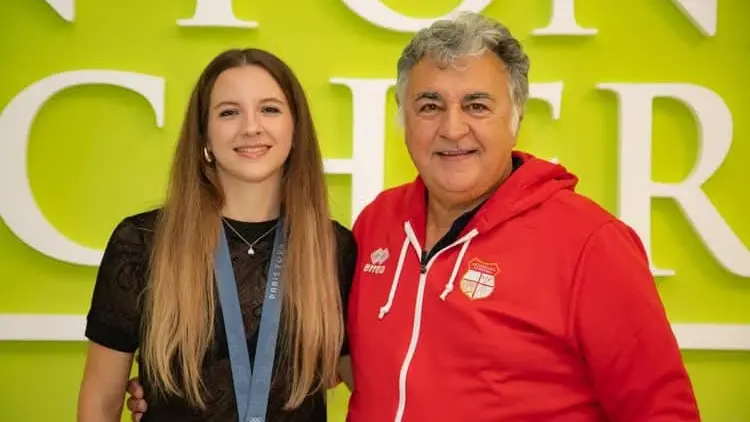 Martina Favaretto con il suo maestro Mauro Numa