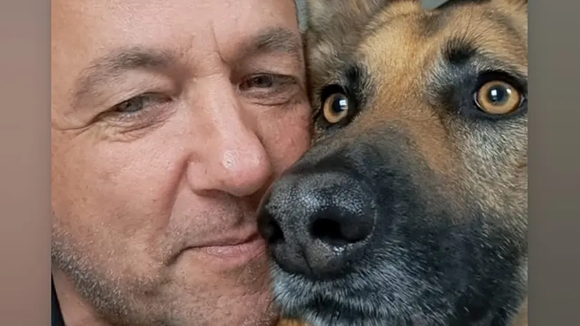 Fabio Di Leva e il suo amato pastore tedesco
