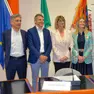 I candidati sindaco per Eraclea: da sinistra Danilo Biondi, Flavio Perin, Nadia Zanchin e Valentina Doretto (foto servizio Riccardo Fabbretti)