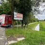 Le ricerche dei pompieri ai confini con Martellago (ph Pòrcile)