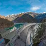 La diga della Val Gallina, meta del gruppo di ciclisti