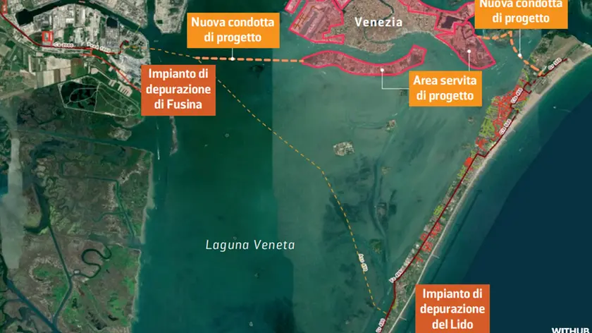 Il progetto per l'impianto fognario di Venezia