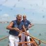 Dino Vian detto “el Moro”, classe 1935, insieme al compagno di vogate Franco Tonello, di 86 anni