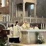 Il cardinale Pietro Parolin celebra la messa ad Aquileia