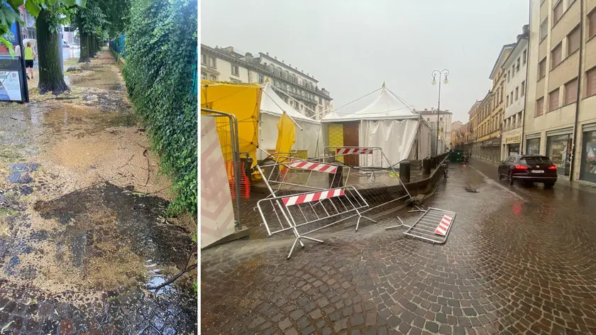 I segni lasciati dal maltempo a Udine