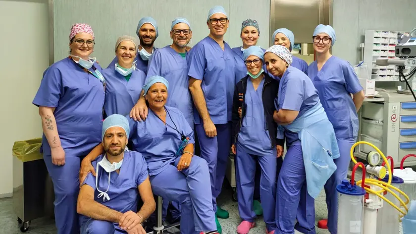L'équipe della sala operatoria di Ortopedia a Portogruaro